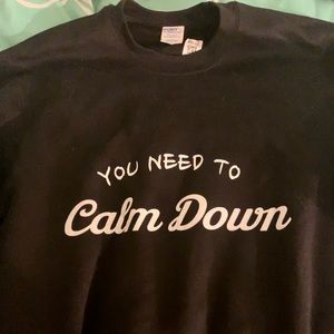 “You Need To Calm Down” T Swift Lyric Sweatshirt